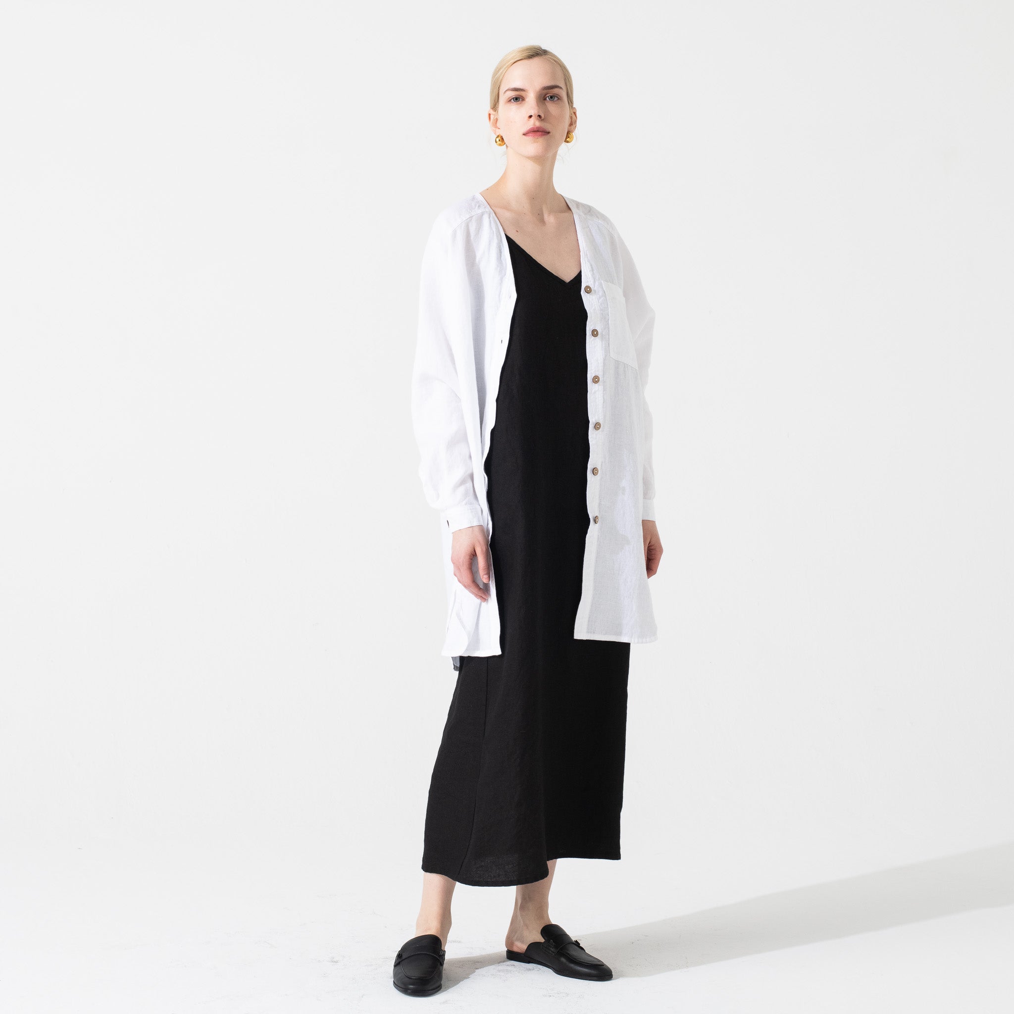 LIVORNO oversized linen shirt in White – 2isenough